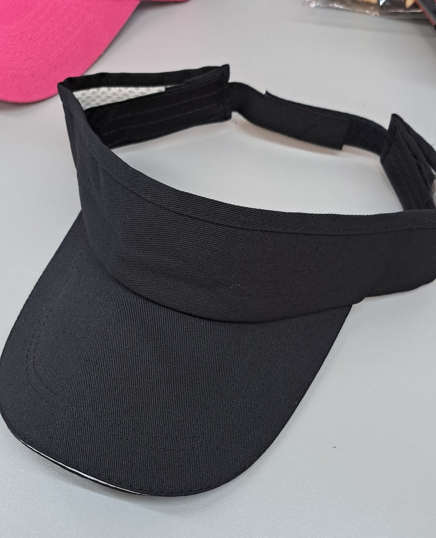 Black Sun Visor Velcro Adjust