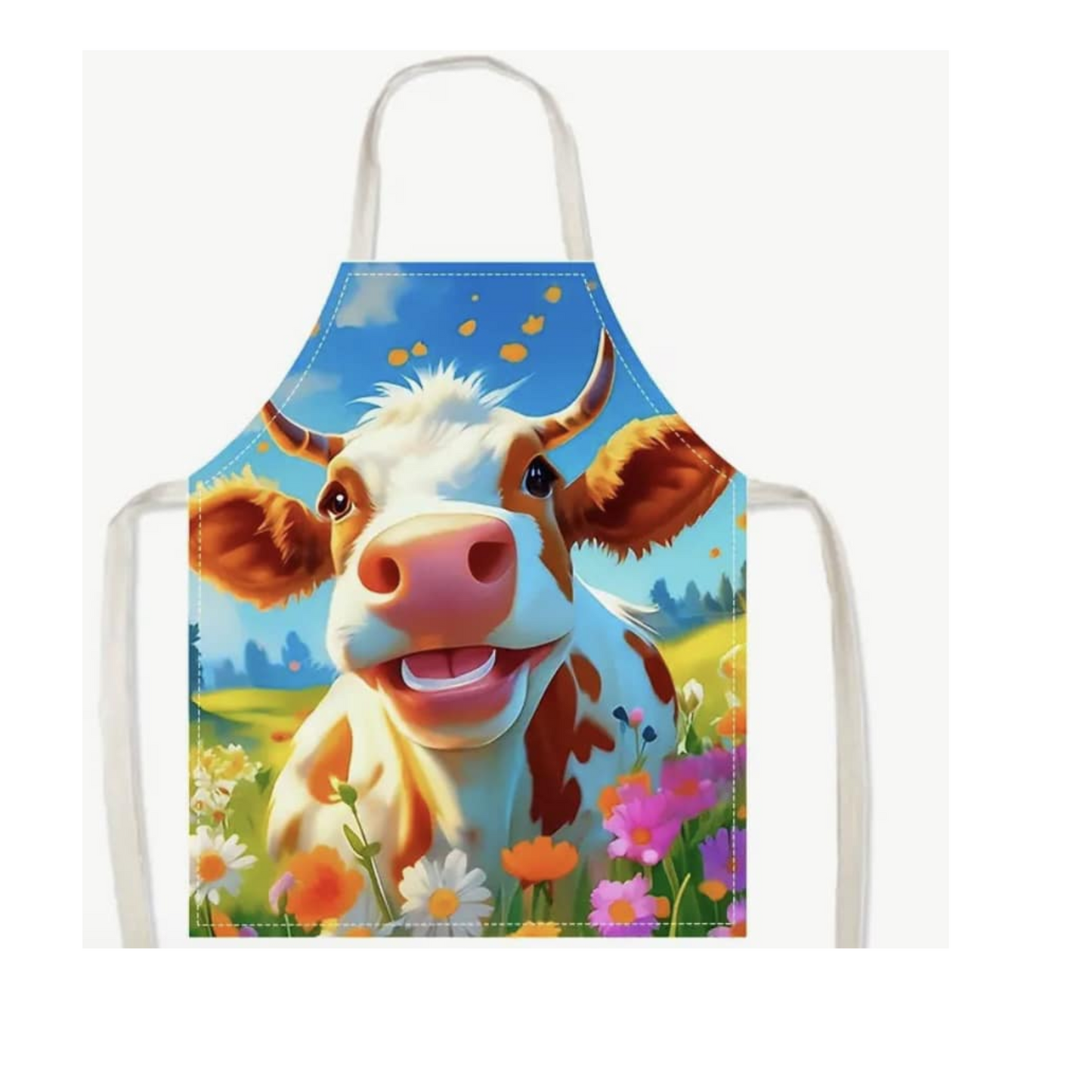 COW WITH PINK FLOWERS