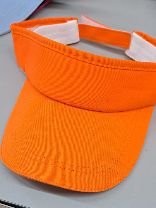 Orange Sun Visor Velcro Adjust