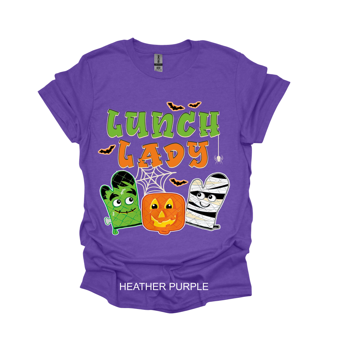 Lunch lady Halloween (pumpkin, oven mit)